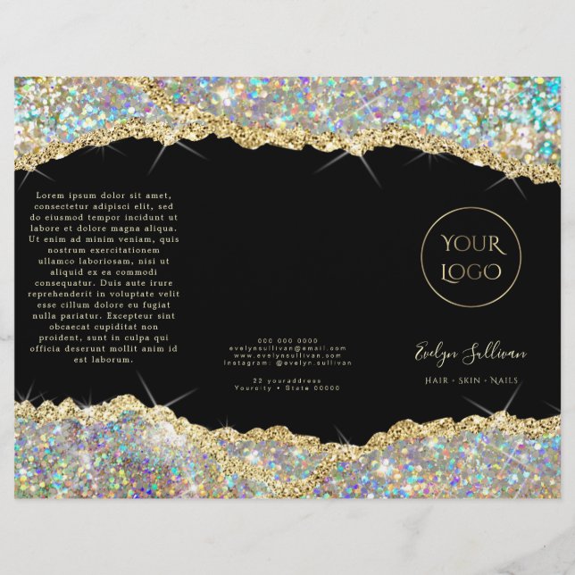 Brochure de paillettes d'or Faux parties scintilla (Devant)