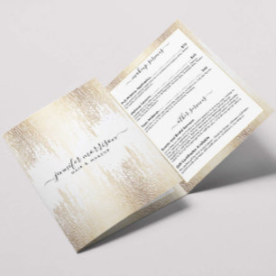 Brochure de pluie Confetti Gold Script Glam