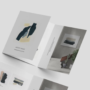 Brochure de portefeuille minimaliste pour trois ar