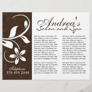 Brochure de salon de beauté à trois volets