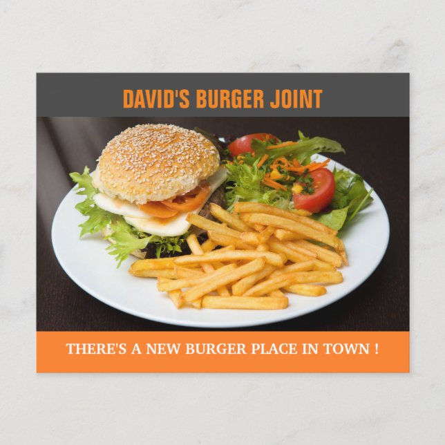 Brochure d'ouverture du grand hamburger (Devant)