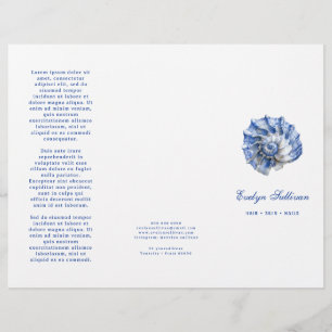 Brochure du logo de coquillage bleu