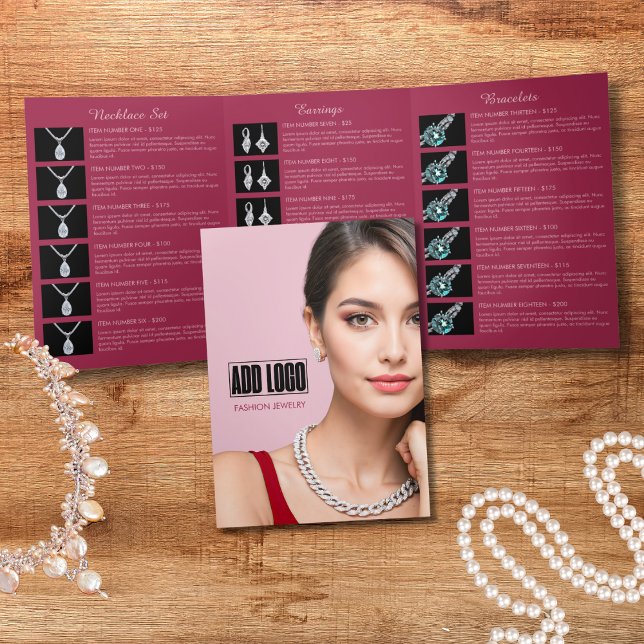 Brochure du logo d'entreprise pour bijoux de mode  (Créateur téléchargé)