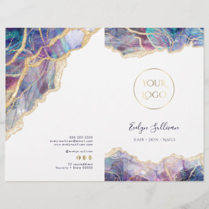 Brochure du menu du service de conception opale vi