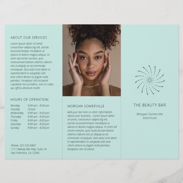 Brochure élégante moderne aux points en spirale tu (Devant)