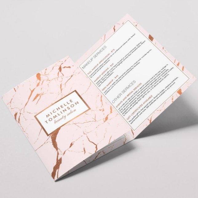 Brochure en marbre rose et Rose or (Créateur téléchargé)