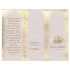 brochure logo lotus en feuille d'or faux