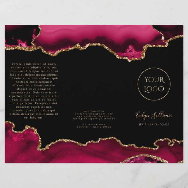 brochure magenta rouge agate (Devant)