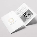 Brochure minimaliste et moderne Gold Designer<br><div class="desc">Un cercle de gribouillis dessiné à la main dans l'or faux métallique devient un logo non conventionnel, mais moderne et abstrait sur cette brochure professionnelle triplée. Votre nom ou nom d'entreprise est minimalement stylisé sur l'avant, tandis que la palette de couleurs blanc et noir garde le design général classique et...</div>