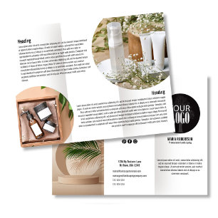 Brochure noir et blanc du logo de l'entreprise