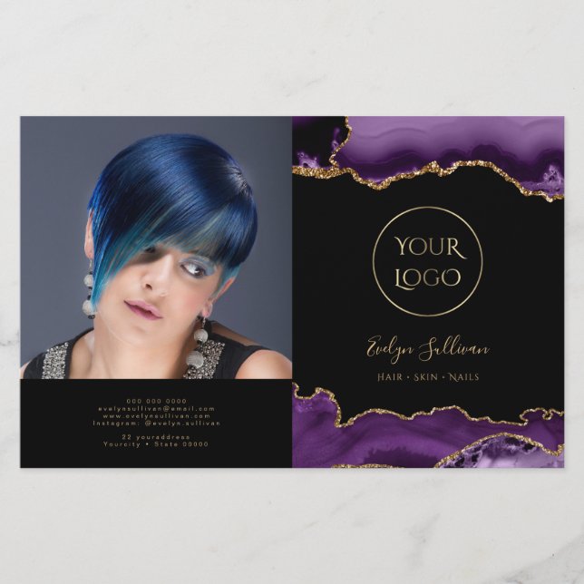 brochure pliée d'agneau violet (Devant)