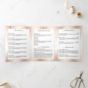 Brochure pour plume Glam Script Rose Gold Confetti