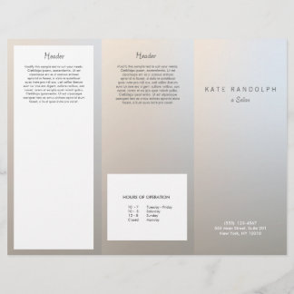 Brochure Spa moderne Lumineuse Salon d'argent