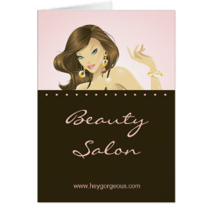 Brochure Spa Salon Carte de voeux Pink Woman