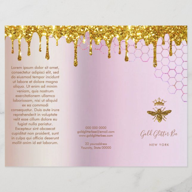 brochure sur la reine des abeilles à parties scint (Devant)