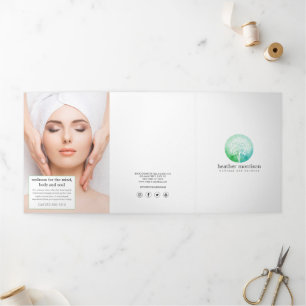 Brochure sur le bien-être de l'arbre d'aquarelle
