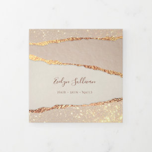 Brochure triplée en papier déchiré Shimmer