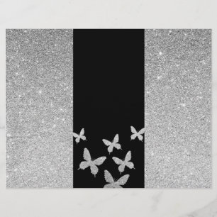 Brochure Triplée Parties scintillant Argent modern