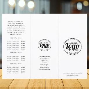 Brochure triplée simple du logo de l'entreprise