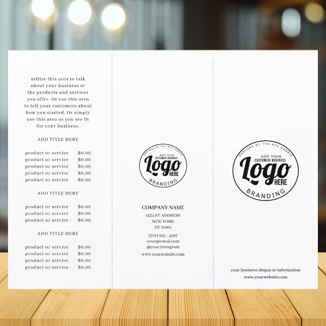 Brochure triplée simple du logo de l'entreprise (business brochure)