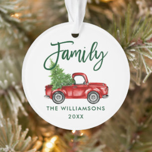 Brochure verte de la famille Camion rouge Vintage