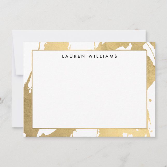 Brochures Abstraites en or Faux sur carte à billet (Devant)