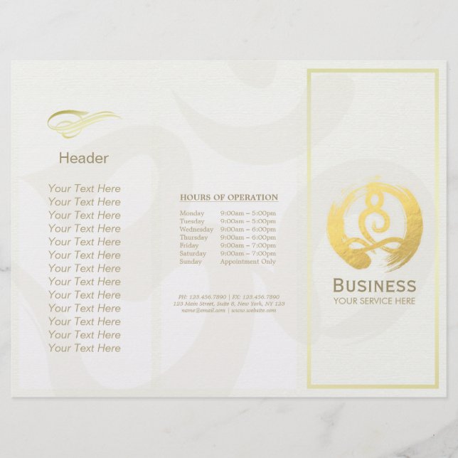 Brochures de massage de yoga à trois volets Postur (Devant)