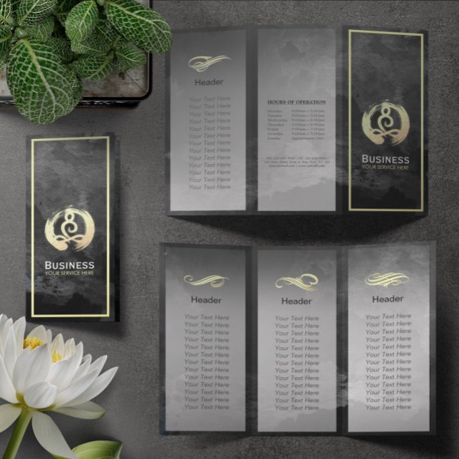 Brochures de massage de yoga à trois volets Postur (Créateur téléchargé)