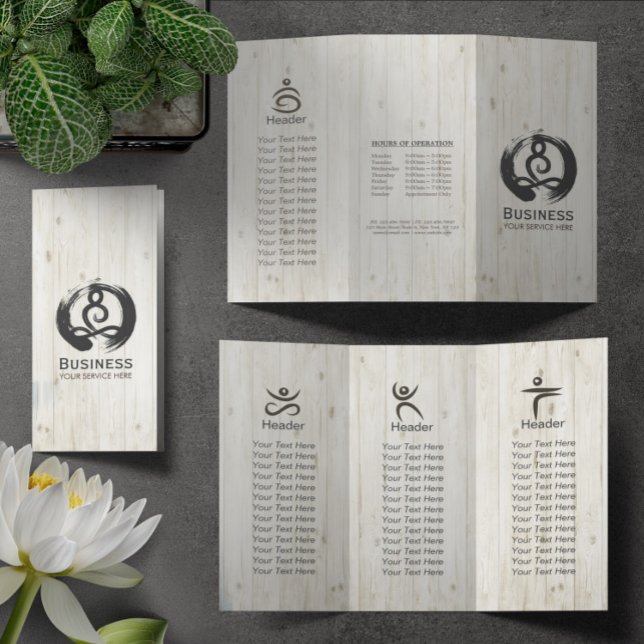 Brochures de massage de yoga à trois volets Postur (Créateur téléchargé)