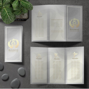 Brochures de massage de yoga à trois volets Postur