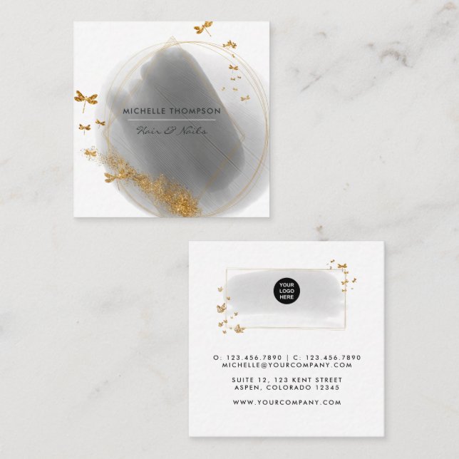 Brochures Doodle Carré Carte de visite (Devant / Derrière)