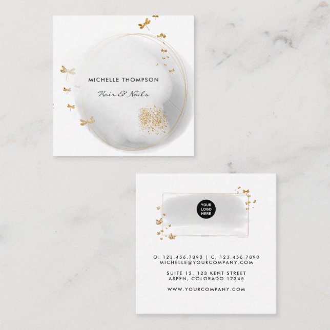 Brochures Doodle Carré Carte de visite (Devant / Derrière)