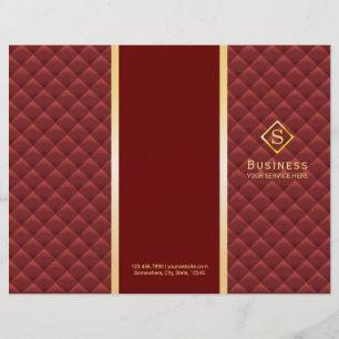 Brochures Monogrammes Or Rouges Tri-Fold