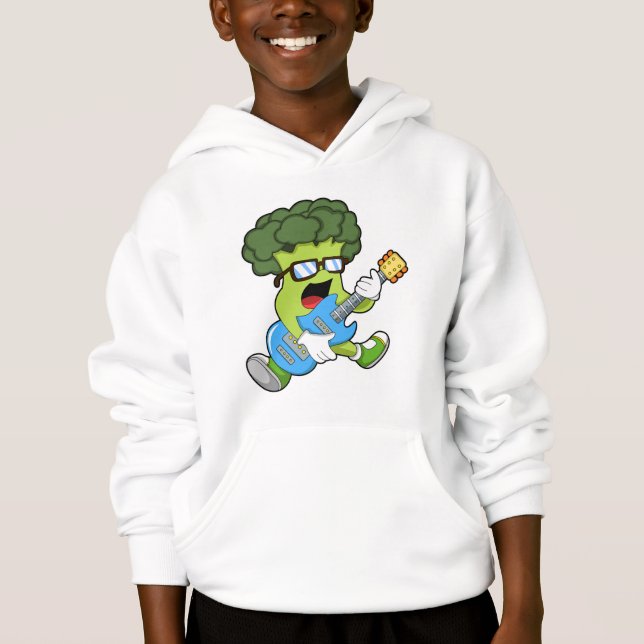 Brocoli comme musicien avec guitare (Devant)