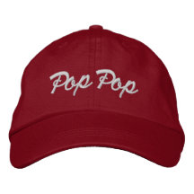 Brodé Grand-pa Pop Pop Rouge Casquette cadeau