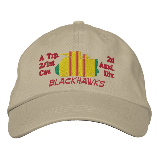 Brodée 1/1st Cav.2d Amd. Casquette brodé Div M113 (Devant)