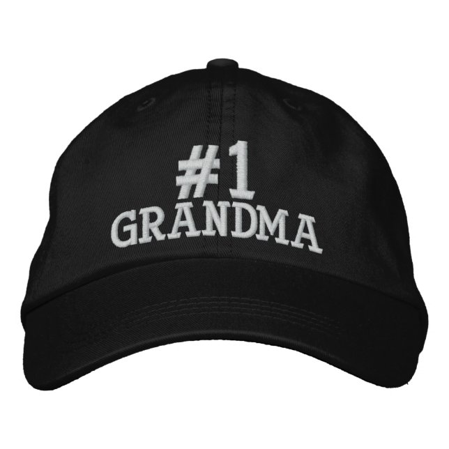 Brodée #1 Numéro un grand-mère Casquette brodé (Devant)