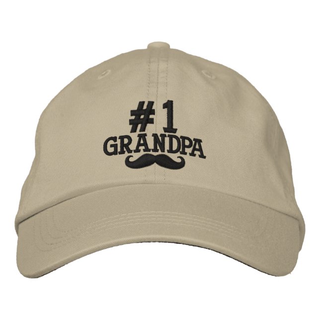Brodée #1 Numéro Un grand-père Casquette brodé (Devant)