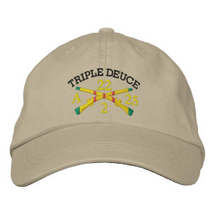Brodée 2/22e Inf. 25e Casquette de broder de fusils crois