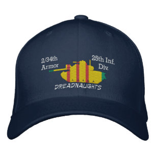 Brodée 2/34th Armor 25th Inf. Division. M48 Casquette bro