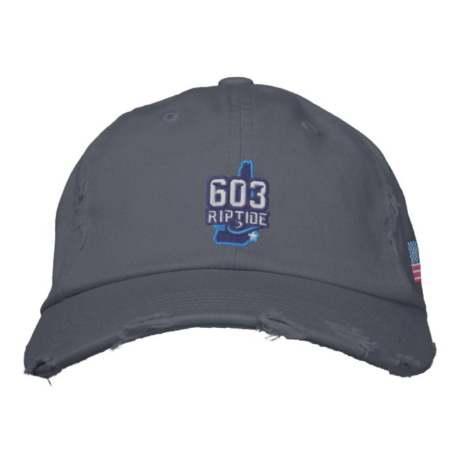 Brodée 603 Riptide Casquette en détresse (Devant)