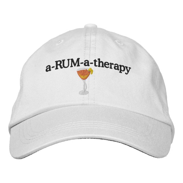 Brodée a-RUM-a-thérapie Orange Rum Blossom Casquette (Devant)