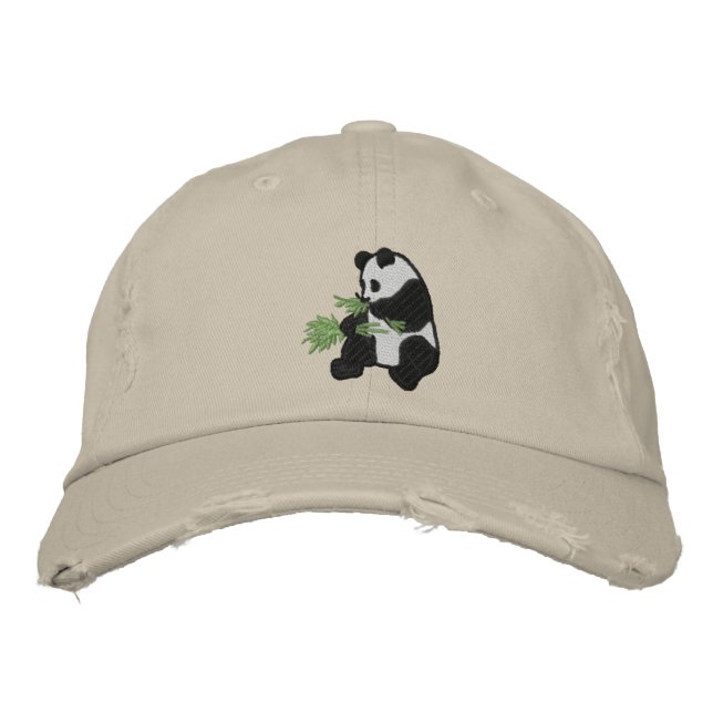 Brodée Adorable Casquette Panda personnalisable (Devant)