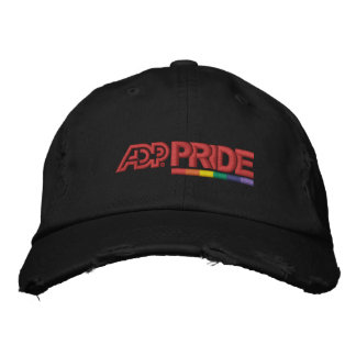 Brodée ADP Pride détendu Chino Twill Casquette - Noir