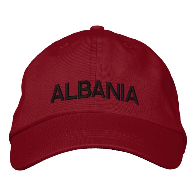 Brodée Albanie Casquette réglable Shqipëri Kapak Me Poros (Devant)