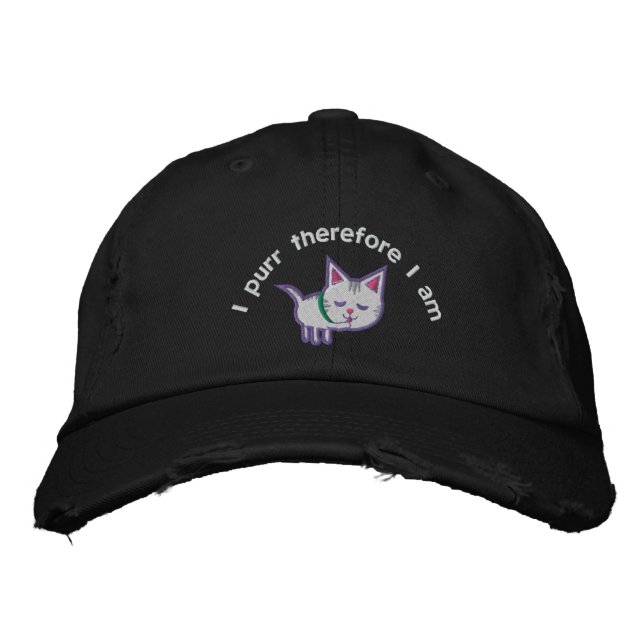 Brodée Amoureux des chats Casquette brodé (Devant)