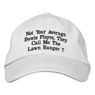 Brodée Amusant Ranger de pelouse Bowls, Casquette brodé