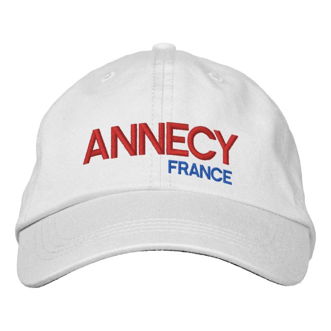 Brodée Annecy, France Casquette ajustable personnalisé (Devant)
