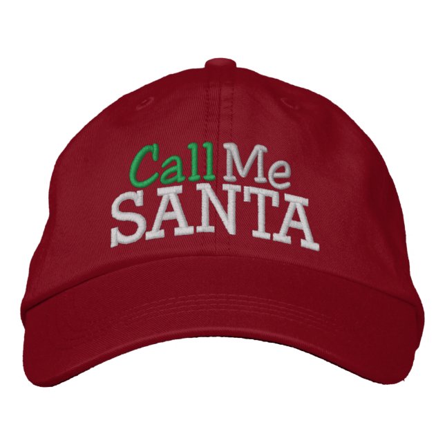 Brodée Appelez-moi PÈRE NOËL ... ; ) Casquette par SRF (Devant)