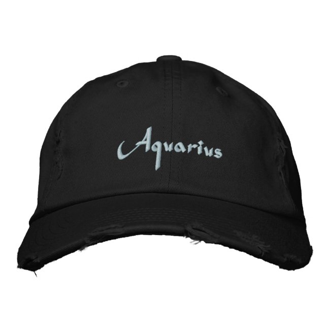 Brodée Aquarius Zodiac Brodé Casquette / Casquette (Devant)